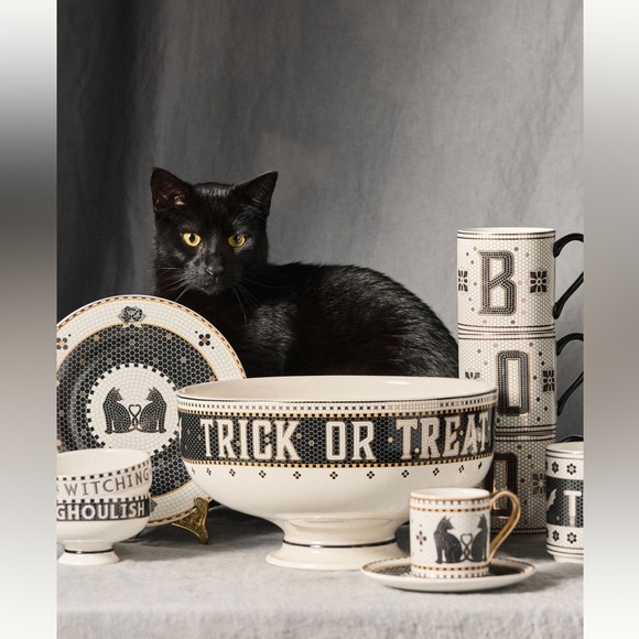 Anthropologie Halloween mug! The Bistro Tile Stoneware Mug - Halloween edition! - Picture 7 of 10